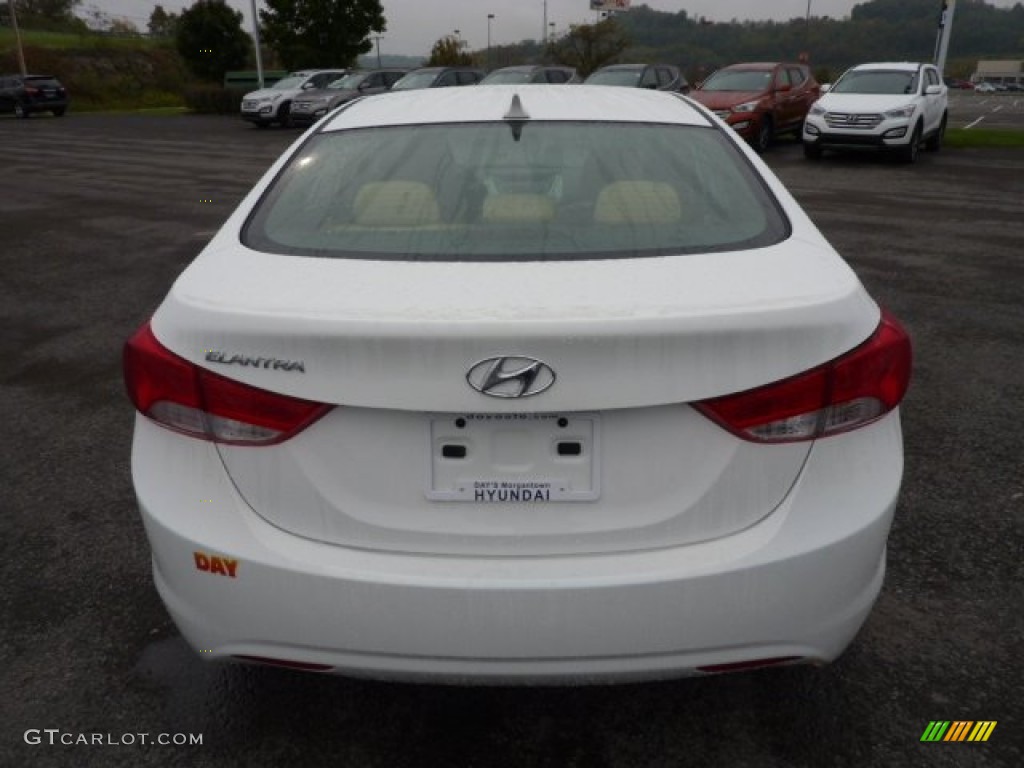 2013 Elantra GLS - Shimmering White / Beige photo #6