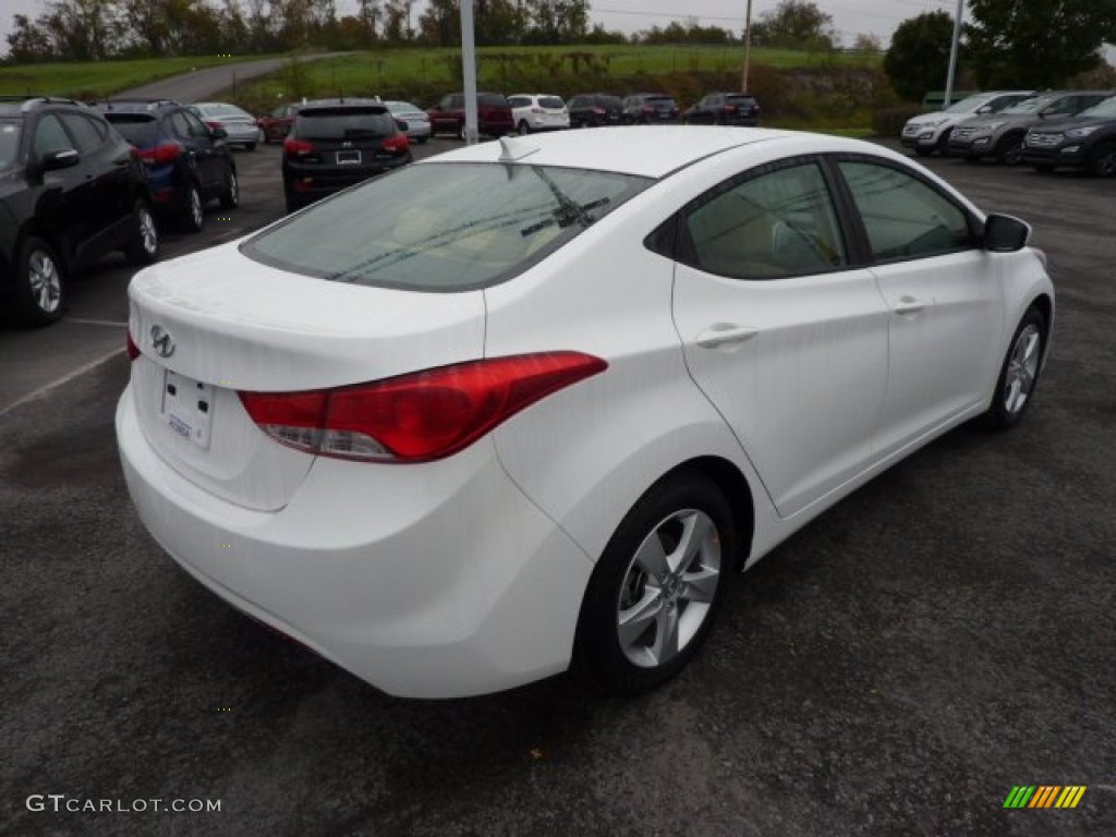 2013 Elantra GLS - Shimmering White / Beige photo #7
