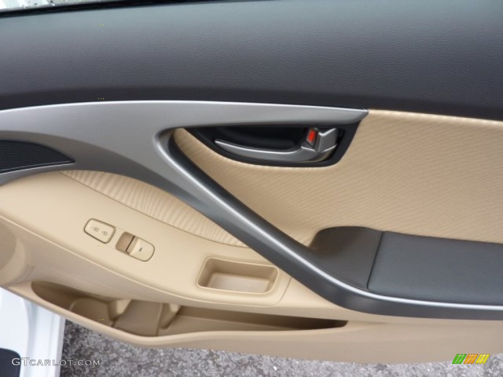 2013 Elantra GLS - Shimmering White / Beige photo #11