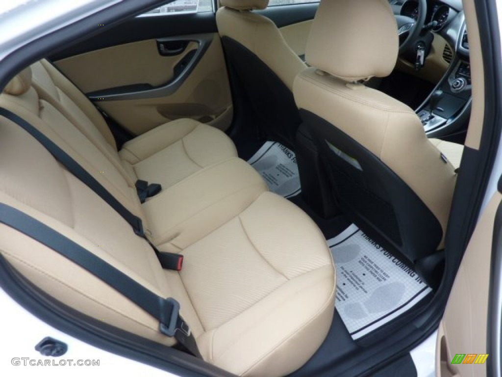 2013 Elantra GLS - Shimmering White / Beige photo #12