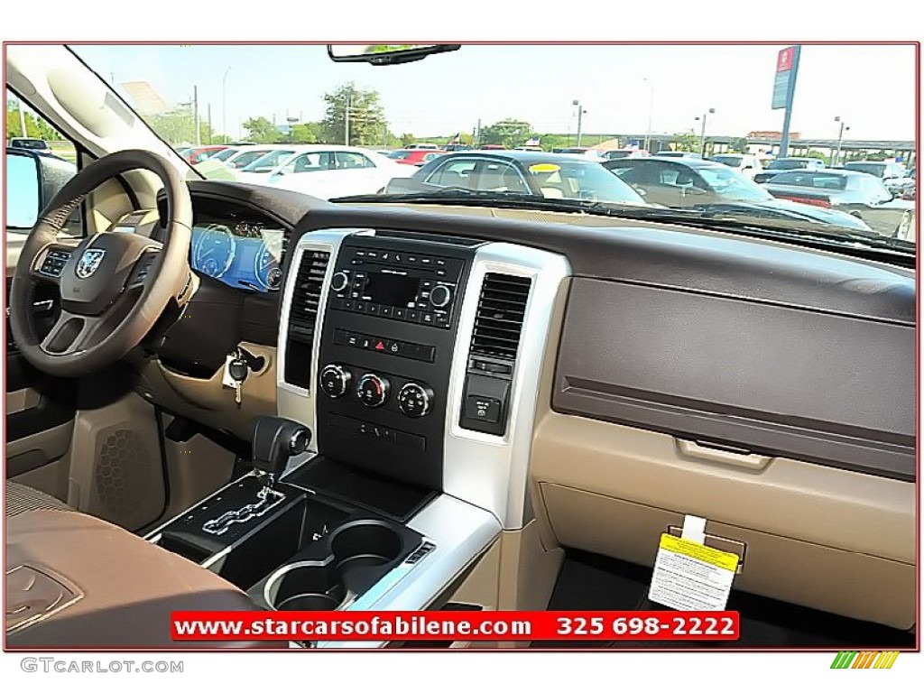 2012 Ram 1500 Lone Star Quad Cab - Black / Light Pebble Beige/Bark Brown photo #23