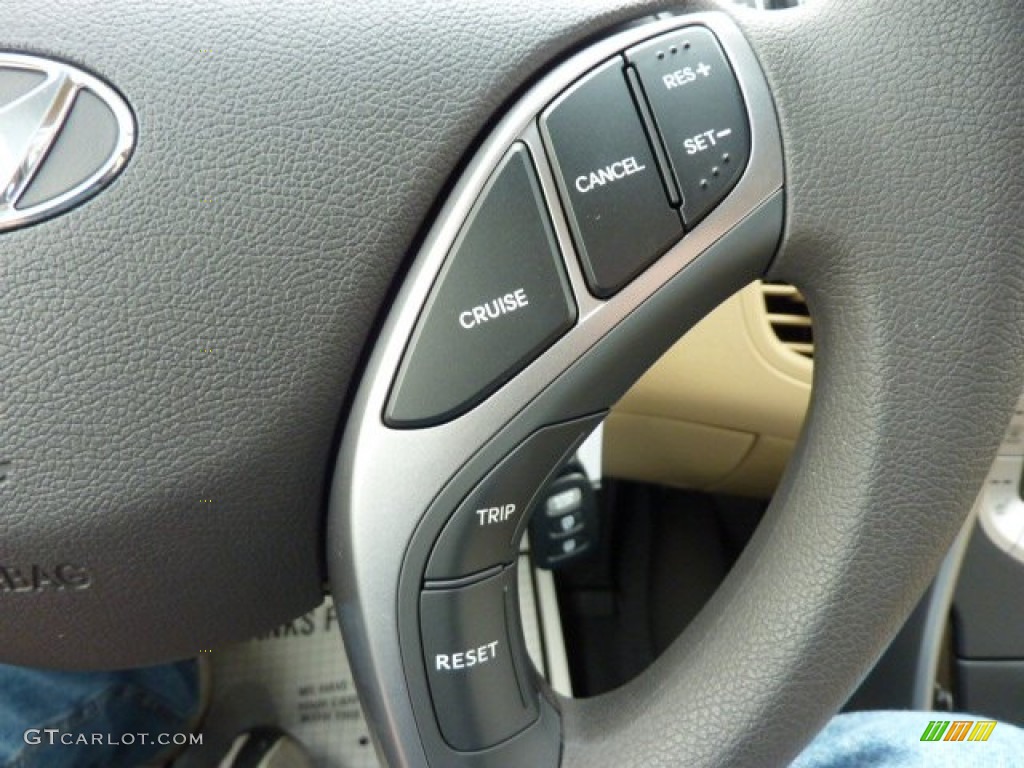 2013 Elantra GLS - Shimmering White / Beige photo #18