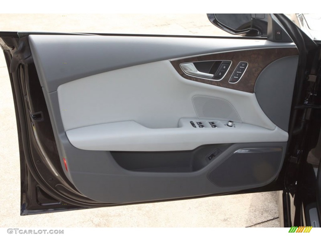 2013 Audi A7 3.0T quattro Prestige Titanium Gray Door Panel Photo #71944393