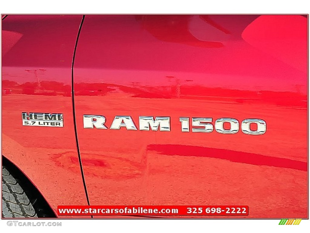 2012 Ram 1500 Lone Star Quad Cab - Deep Cherry Red Crystal Pearl / Light Pebble Beige/Bark Brown photo #3