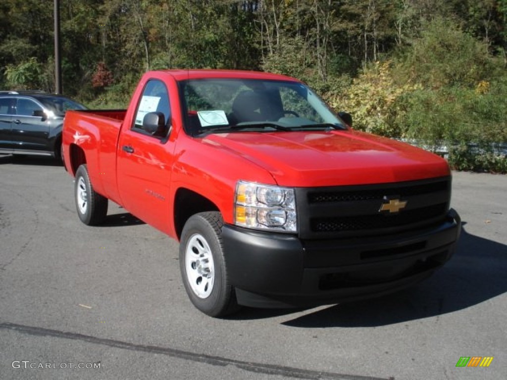 2013 Silverado 1500 Work Truck Regular Cab - Victory Red / Dark Titanium photo #2