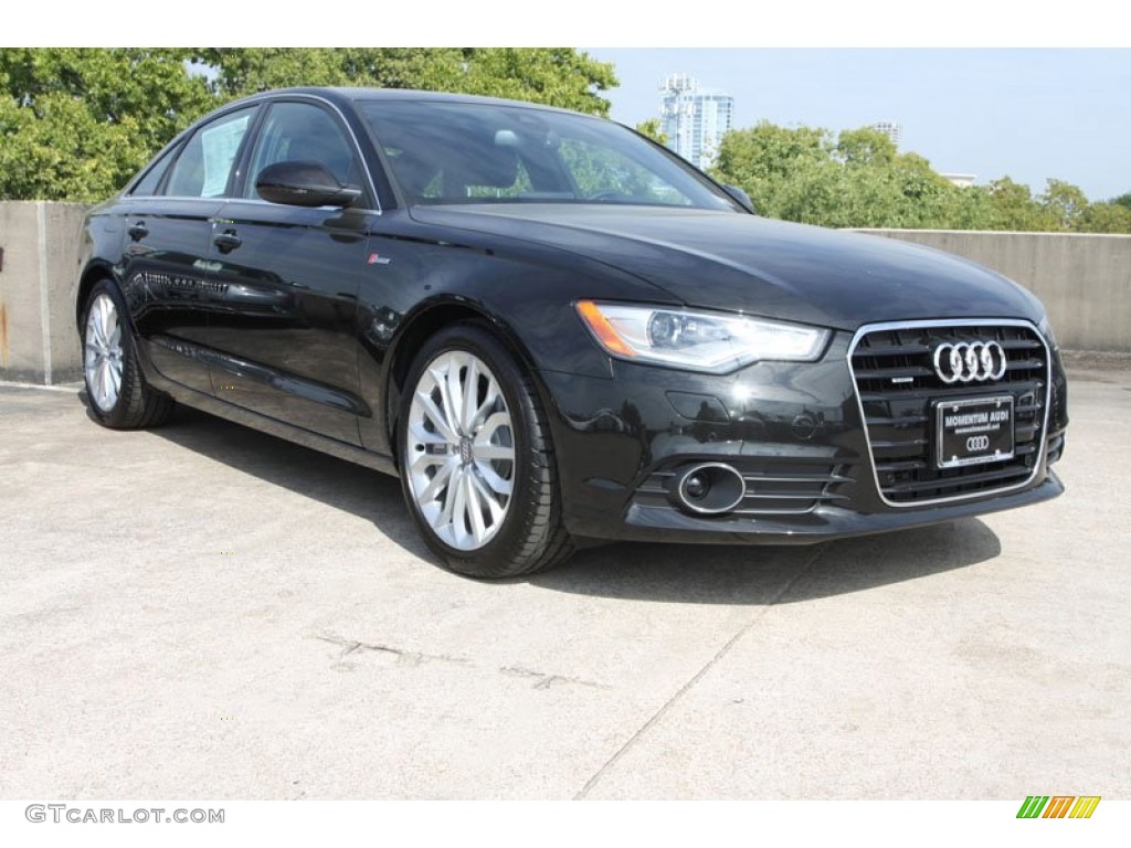 2013 A6 3.0T quattro Sedan - Phantom Black Pearl Effect / Black photo #1