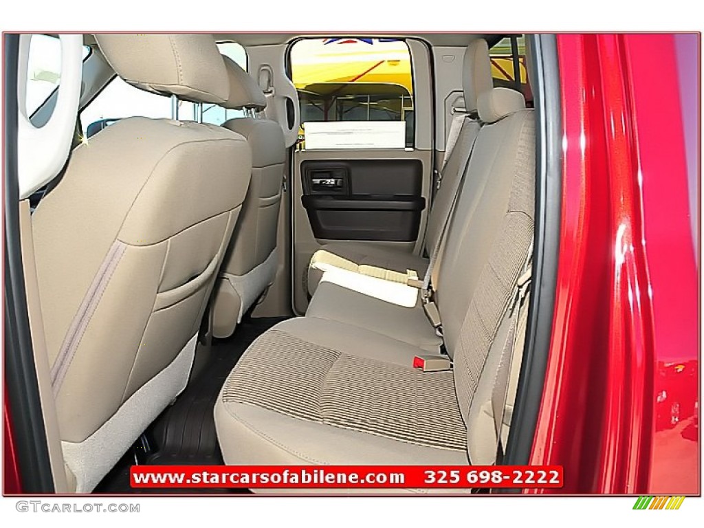 2012 Ram 1500 Lone Star Quad Cab - Deep Cherry Red Crystal Pearl / Light Pebble Beige/Bark Brown photo #17