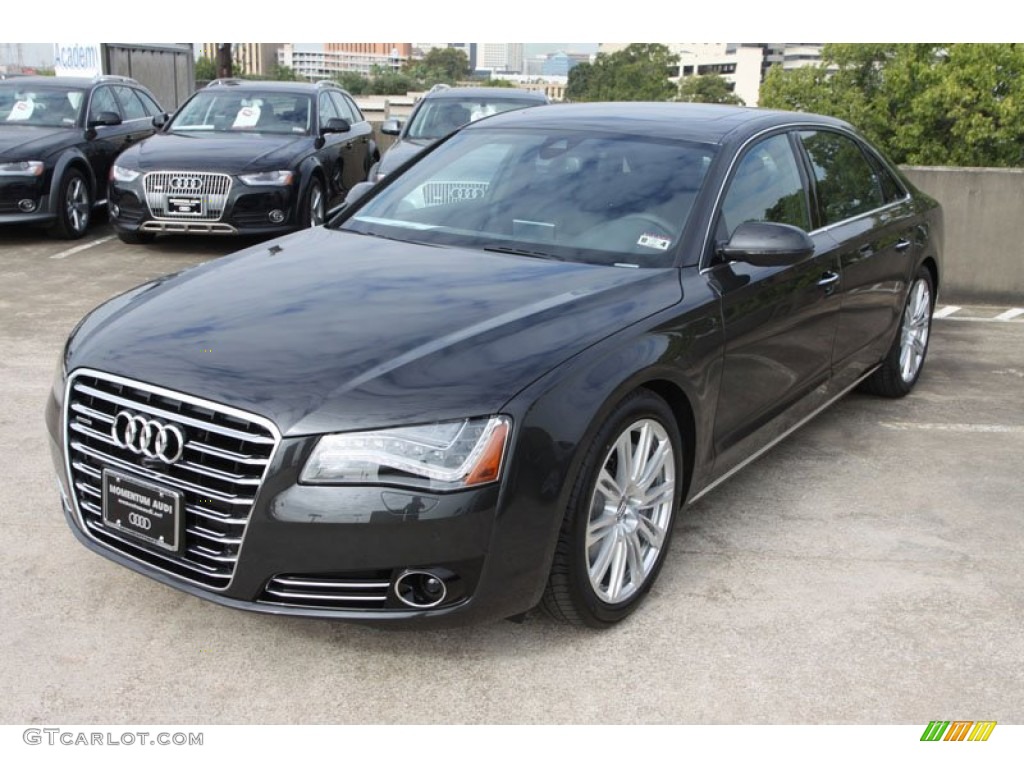 2013 A8 L 4.0T quattro - Oolong Grey Metallic / Black photo #3