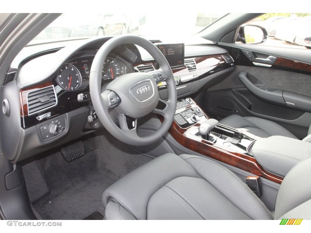 Black Interior 2013 Audi A8 L 4.0T quattro Photo #71946658