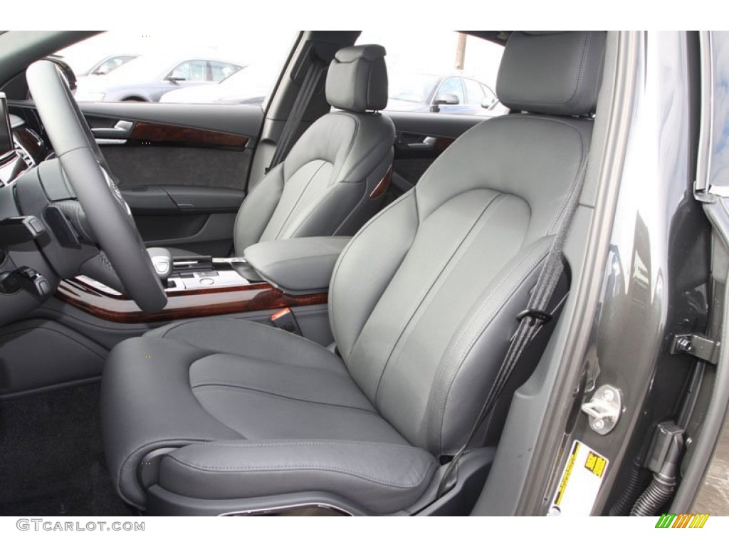 Black Interior 2013 Audi A8 L 4.0T quattro Photo #71946685