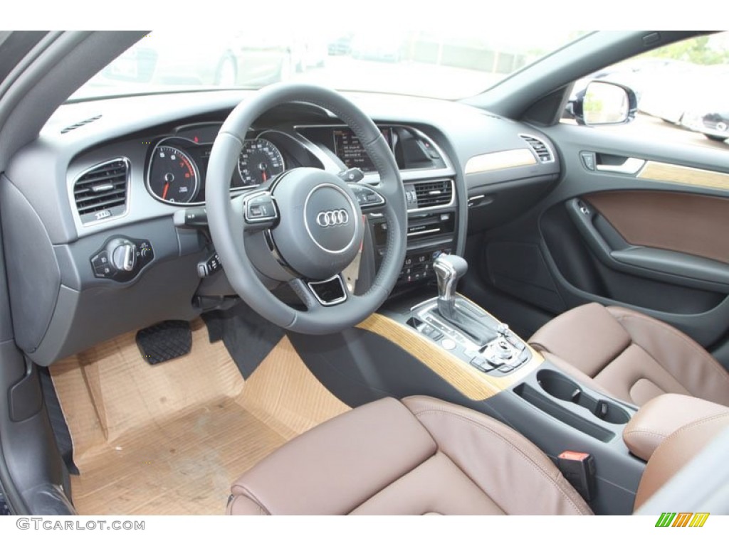 Chestnut Brown Interior 2013 Audi A4 2.0T quattro Sedan Photo #71948249