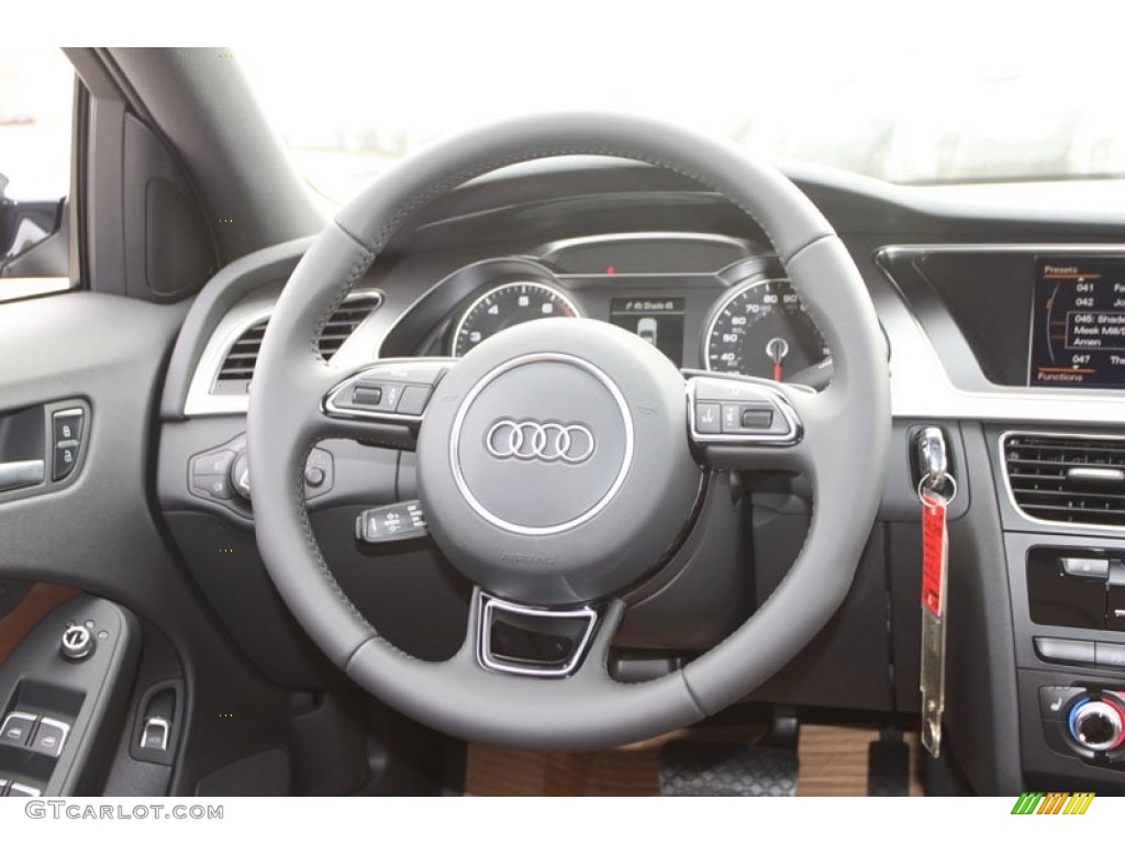 2013 Audi A4 2.0T quattro Sedan Chestnut Brown Steering Wheel Photo #71948371