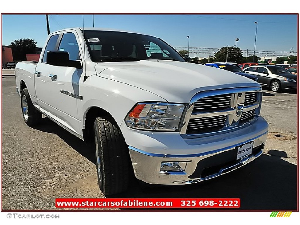 2012 Ram 1500 Lone Star Quad Cab - Bright White / Light Pebble Beige/Bark Brown photo #9