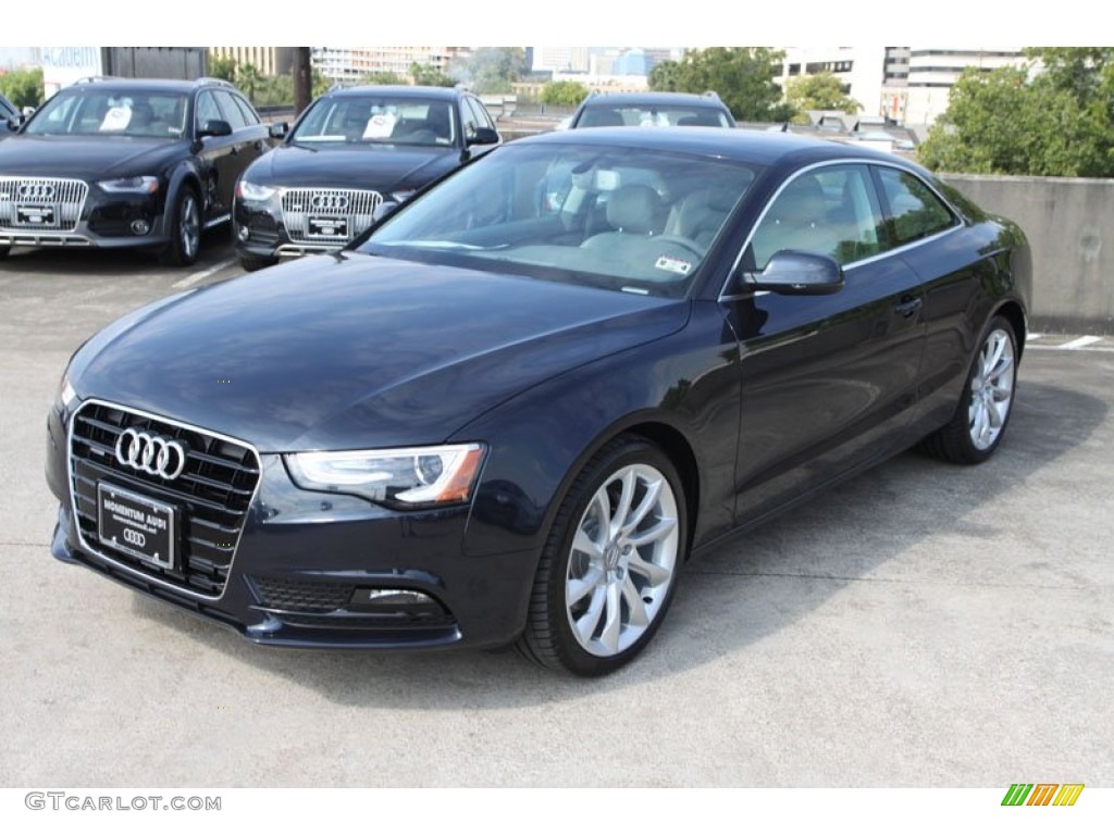 2013 A5 2.0T quattro Coupe - Moonlight Blue Metallic / Titanium Grey/Steel Grey photo #3