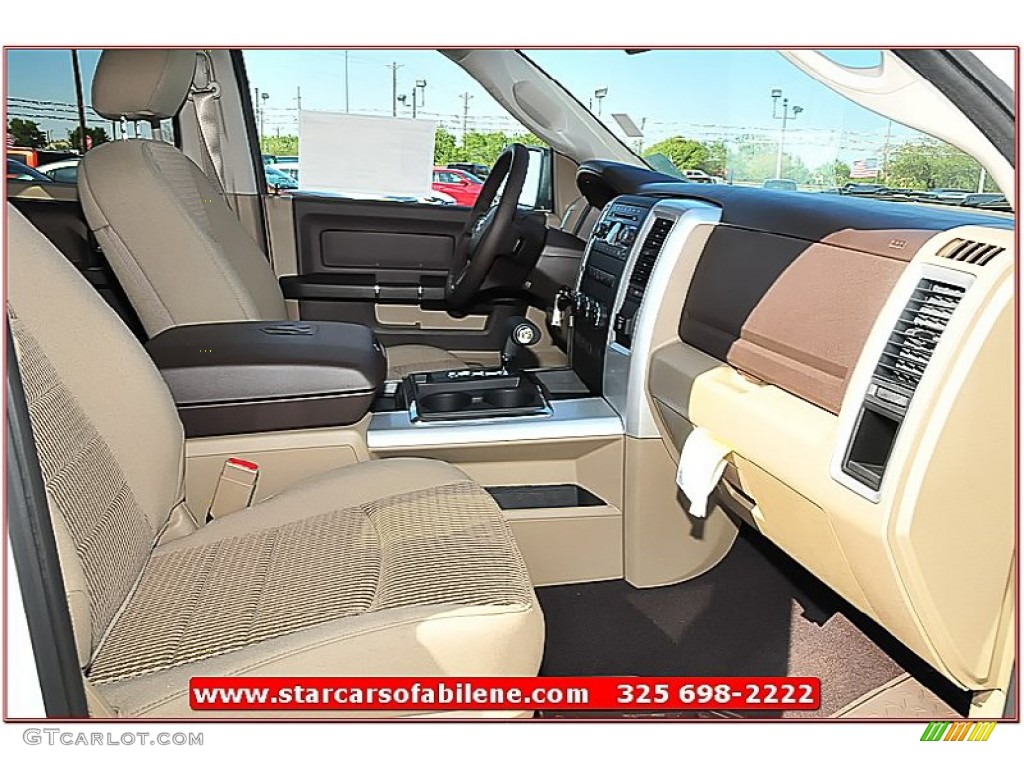 2012 Ram 1500 Lone Star Quad Cab - Bright White / Light Pebble Beige/Bark Brown photo #21