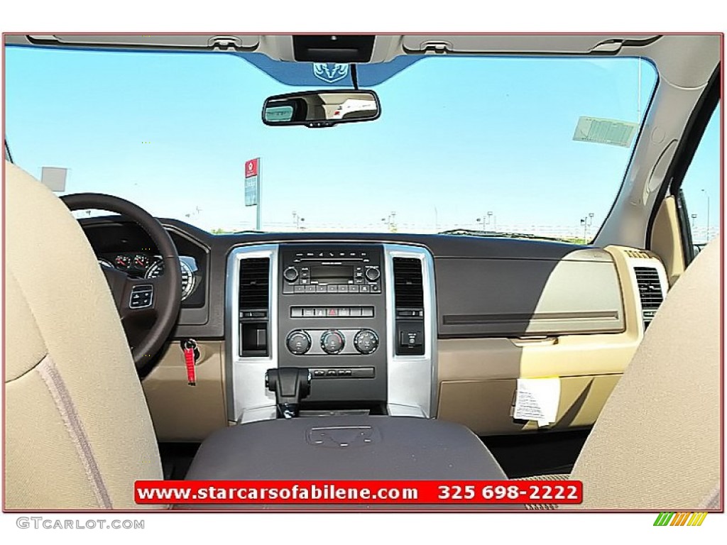 2012 Ram 1500 Lone Star Quad Cab - Bright White / Light Pebble Beige/Bark Brown photo #26