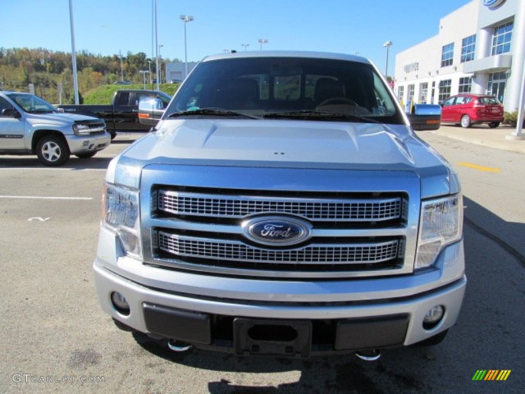 2010 F150 Platinum SuperCrew 4x4 - Ingot Silver Metallic / Sienna Brown Leather/Black photo #3