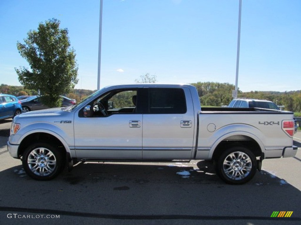 2010 F150 Platinum SuperCrew 4x4 - Ingot Silver Metallic / Sienna Brown Leather/Black photo #6