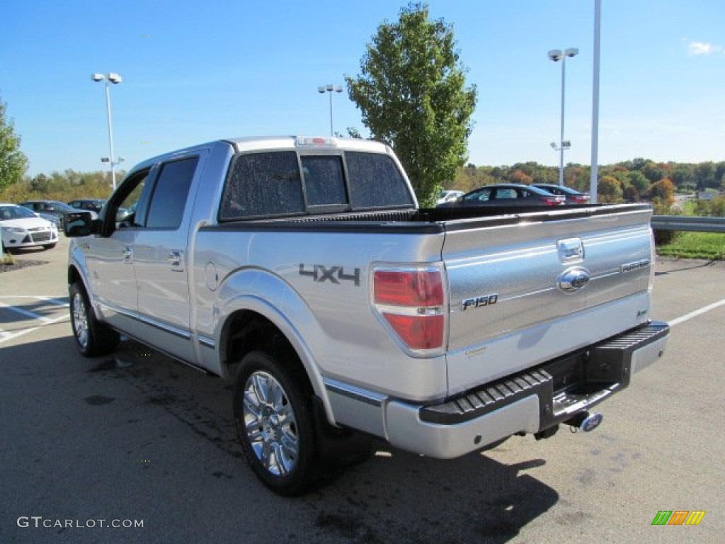 2010 F150 Platinum SuperCrew 4x4 - Ingot Silver Metallic / Sienna Brown Leather/Black photo #8