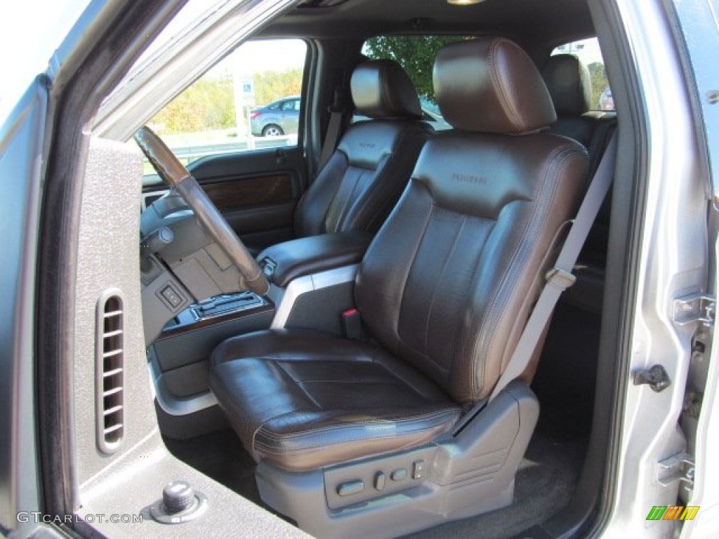 2010 F150 Platinum SuperCrew 4x4 - Ingot Silver Metallic / Sienna Brown Leather/Black photo #14