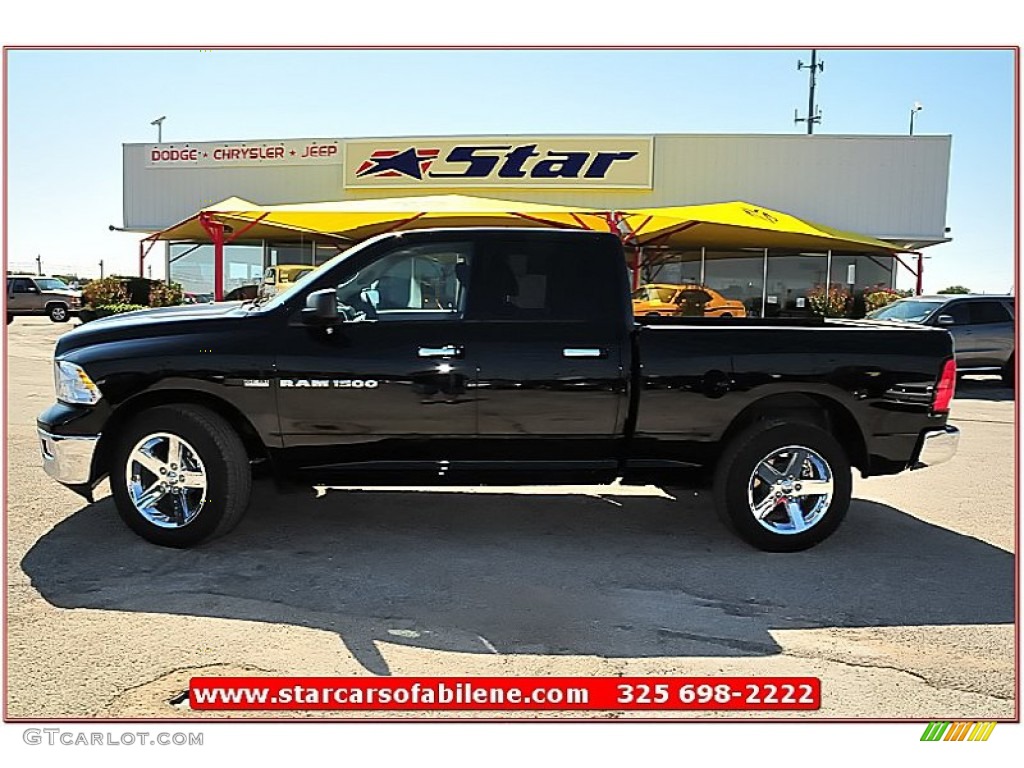 2012 Ram 1500 Lone Star Quad Cab - Black / Dark Slate Gray/Medium Graystone photo #2