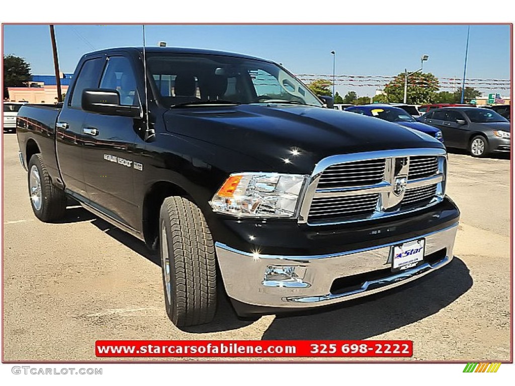 2012 Ram 1500 Lone Star Quad Cab - Black / Dark Slate Gray/Medium Graystone photo #8