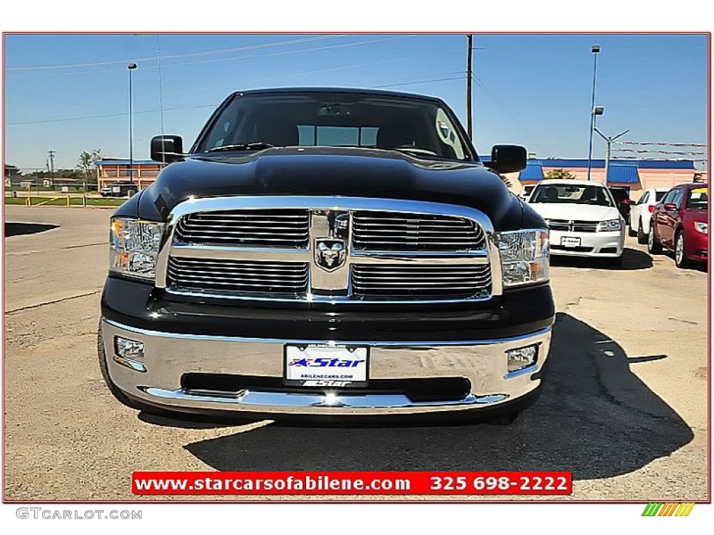 2012 Ram 1500 Lone Star Quad Cab - Black / Dark Slate Gray/Medium Graystone photo #9