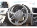 Pistachio Beige 2013 Audi Q5 2.0 TFSI quattro Steering Wheel