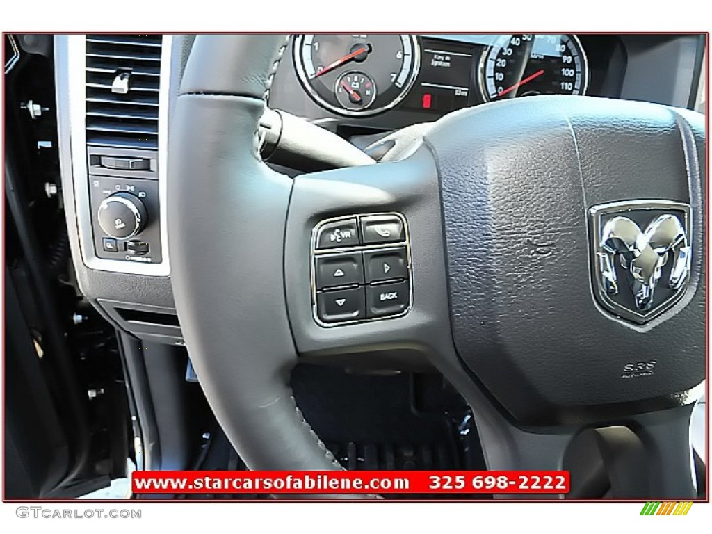 2012 Ram 1500 Lone Star Quad Cab - Black / Dark Slate Gray/Medium Graystone photo #14