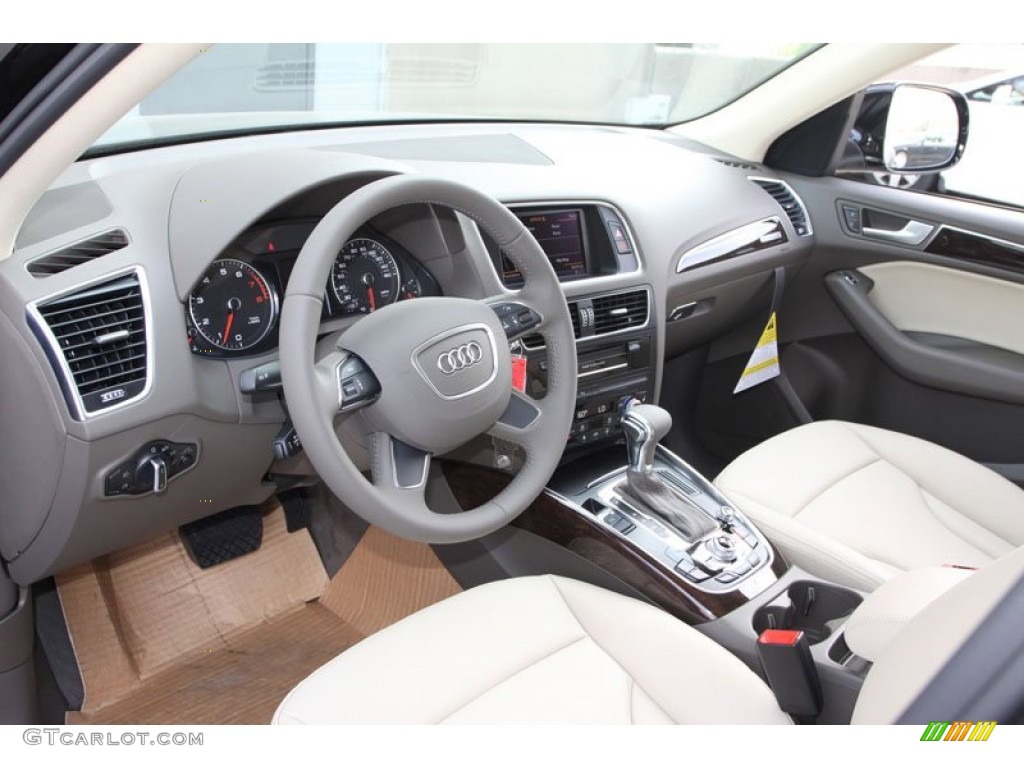 Pistachio Beige Interior 2013 Audi Q5 2.0 TFSI quattro Photo #71951500