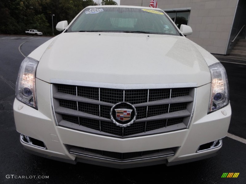 2009 CTS 4 AWD Sedan - White Diamond Tri-Coat / Cashmere/Cocoa photo #3