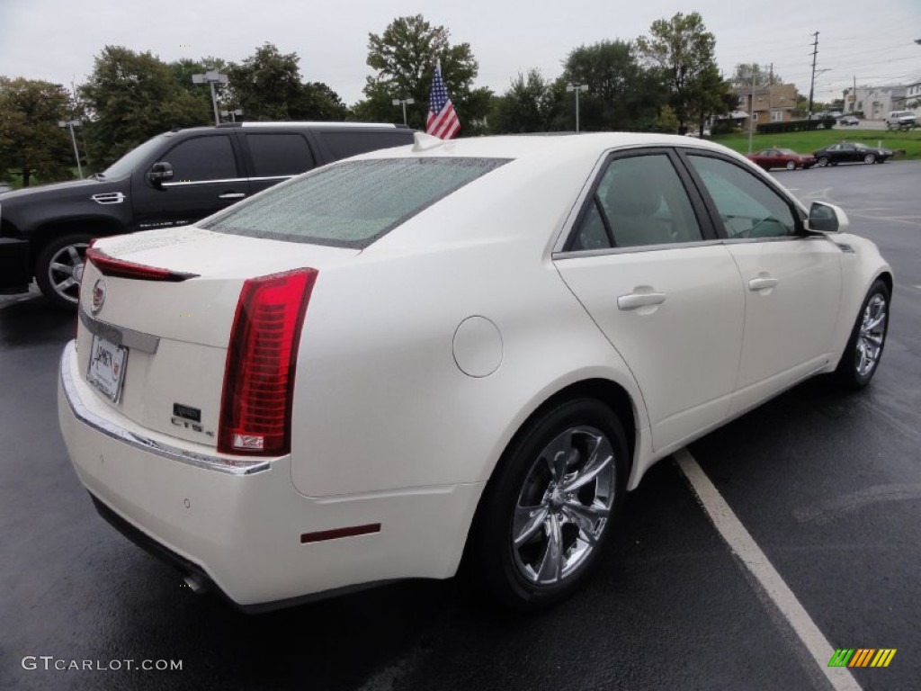 2009 CTS 4 AWD Sedan - White Diamond Tri-Coat / Cashmere/Cocoa photo #6