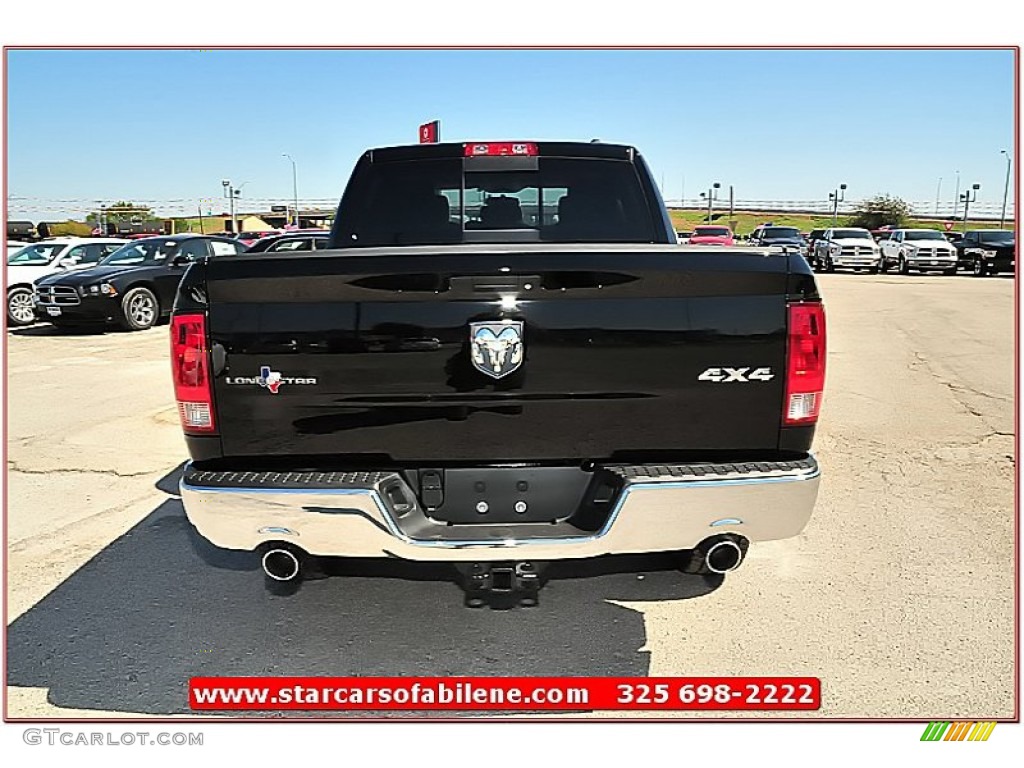 2012 Ram 1500 Lone Star Crew Cab 4x4 - Black / Dark Slate Gray/Medium Graystone photo #5