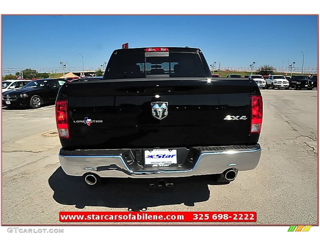 2012 Ram 1500 Lone Star Crew Cab 4x4 - Black / Dark Slate Gray/Medium Graystone photo #5