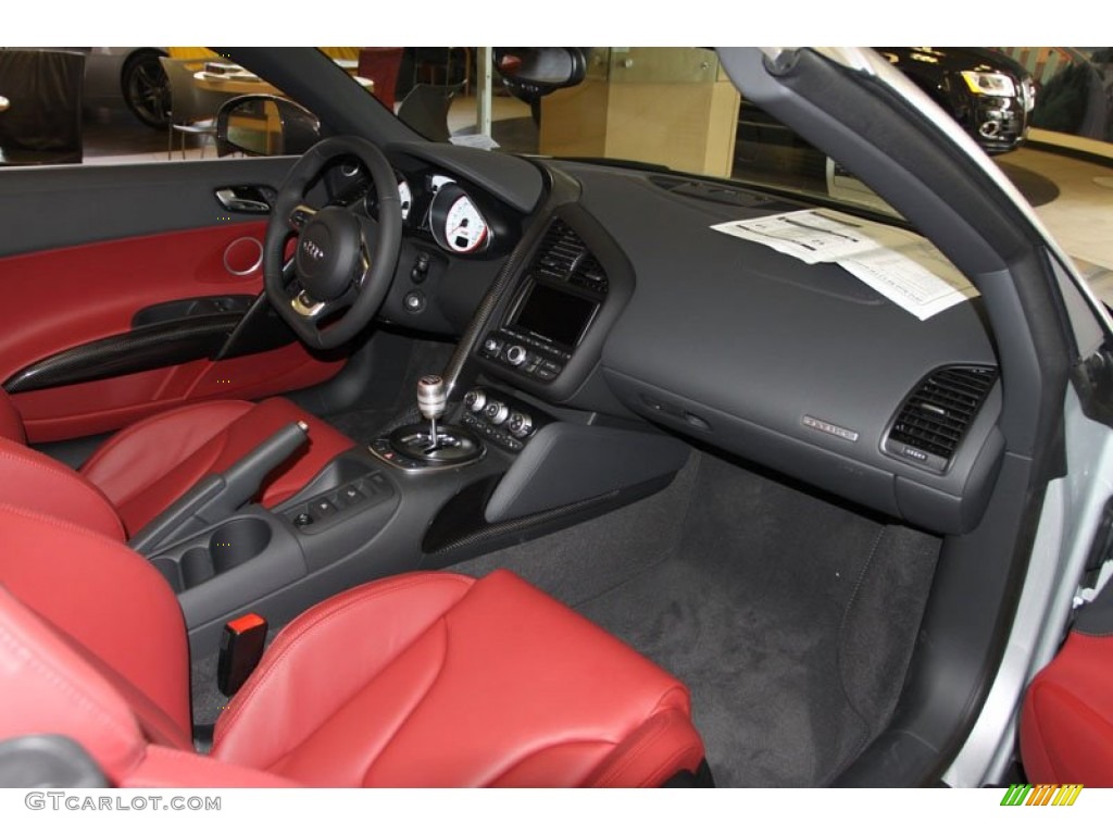 2012 Audi R8 Spyder 5.2 FSI quattro Red Dashboard Photo #71954840