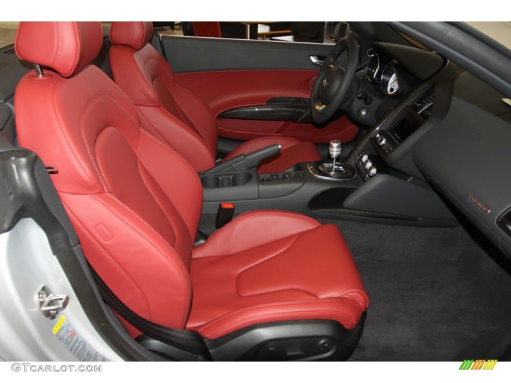 Red Interior 2012 Audi R8 Spyder 5.2 FSI quattro Photo #71954863