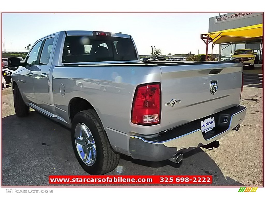 2012 Ram 1500 Lone Star Quad Cab - Bright Silver Metallic / Dark Slate Gray/Medium Graystone photo #3