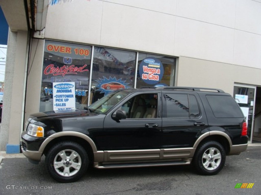 2003 Explorer Eddie Bauer 4x4 - Black / Medium Parchment Beige photo #3