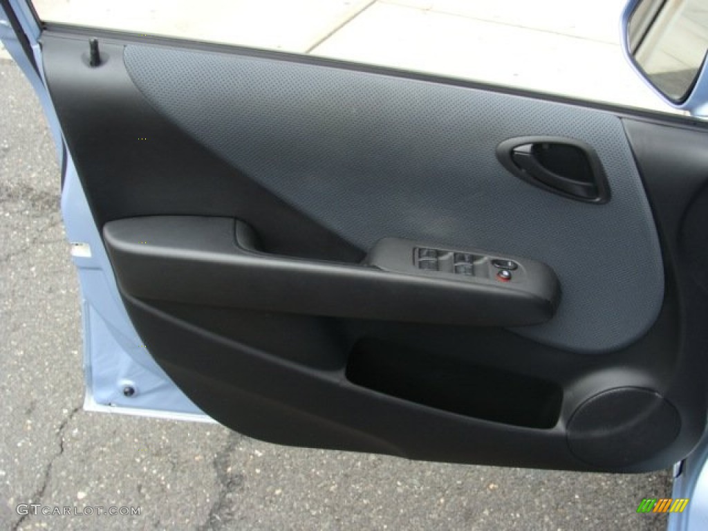 2008 Fit Hatchback - Tidewater Blue Metallic / Black/Grey photo #6