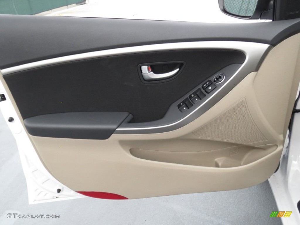 2013 Elantra GT - Monaco White / Beige photo #20