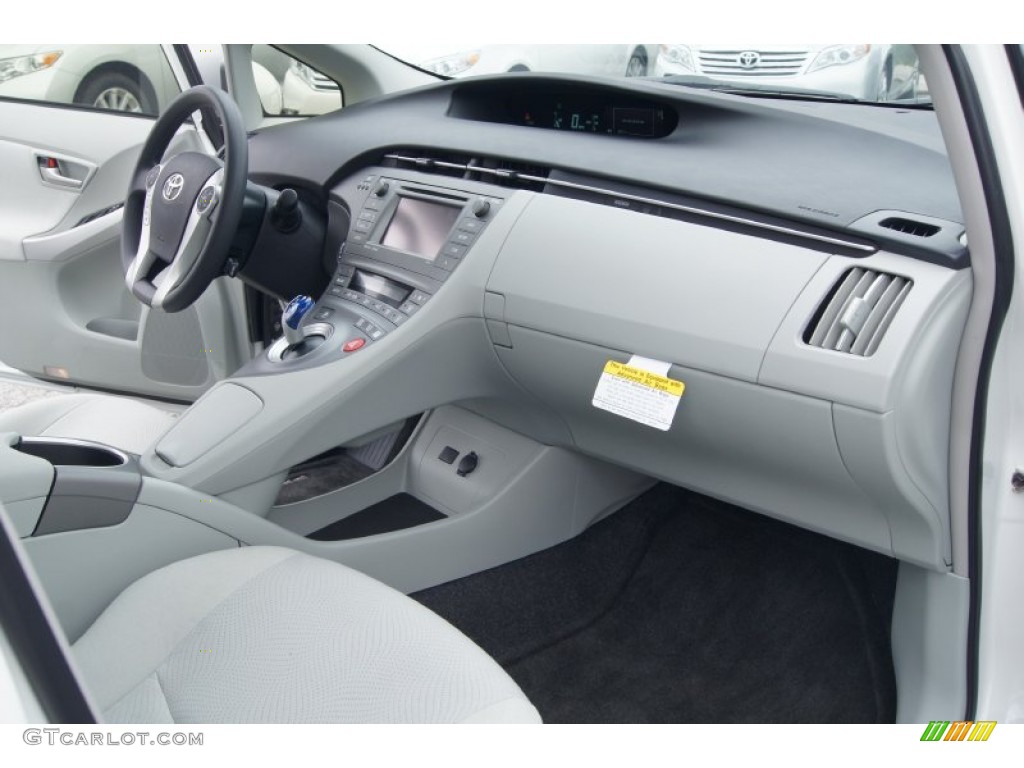2012 Toyota Prius 3rd Gen Three Hybrid Misty Gray Dashboard Photo #71958847