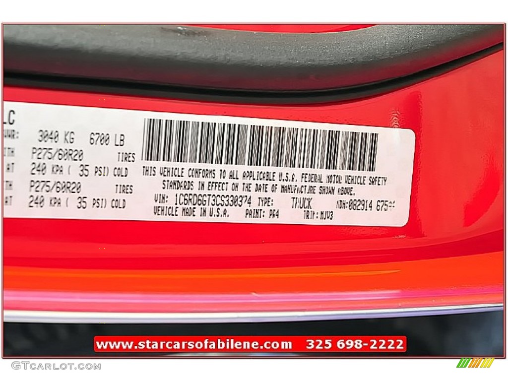 2012 Ram 1500 Lone Star Quad Cab - Flame Red / Dark Slate Gray/Medium Graystone photo #10