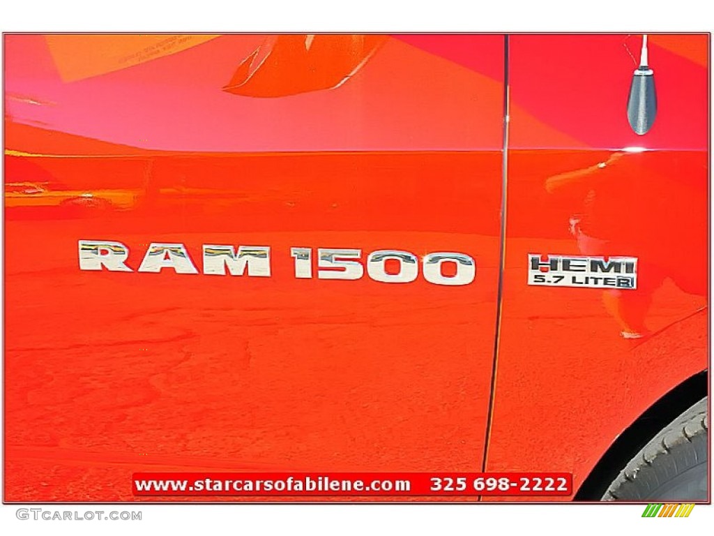 2012 Ram 1500 Lone Star Quad Cab - Flame Red / Dark Slate Gray/Medium Graystone photo #7
