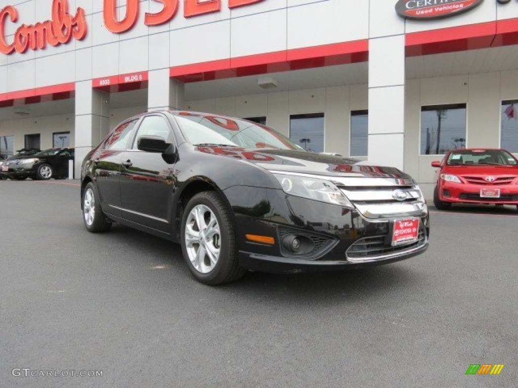 2012 Fusion SE V6 - Black / Charcoal Black photo #1