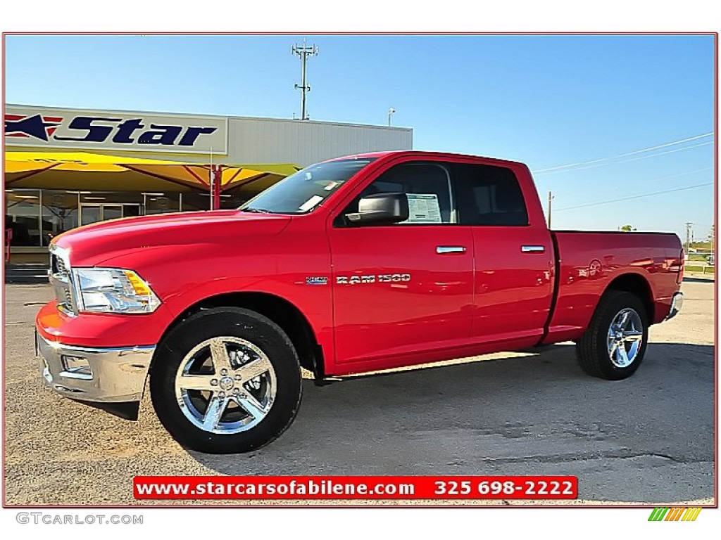 2012 Ram 1500 Lone Star Quad Cab - Flame Red / Dark Slate Gray/Medium Graystone photo #1