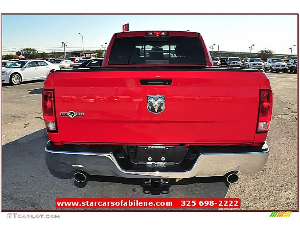 2012 Ram 1500 Lone Star Quad Cab - Flame Red / Dark Slate Gray/Medium Graystone photo #4