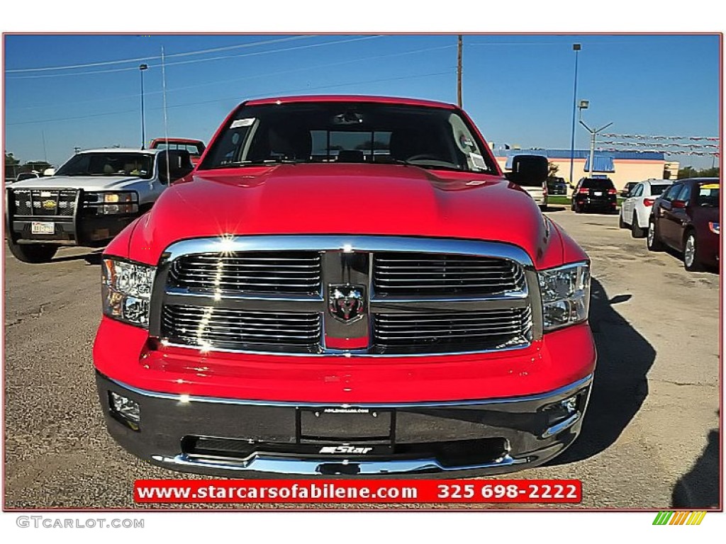 2012 Ram 1500 Lone Star Quad Cab - Flame Red / Dark Slate Gray/Medium Graystone photo #9