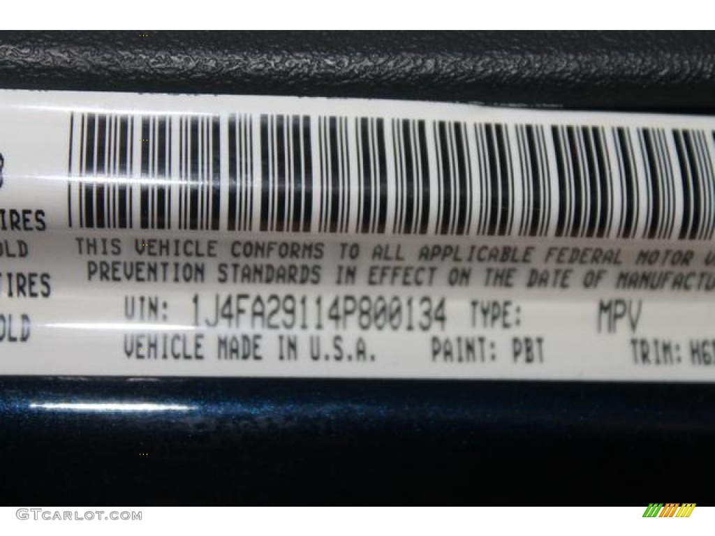2004 Wrangler Color Code PBT for Patriot Blue Pearl Photo #71960497