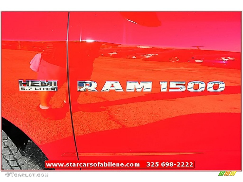 2012 Ram 1500 Lone Star Quad Cab - Flame Red / Dark Slate Gray/Medium Graystone photo #10