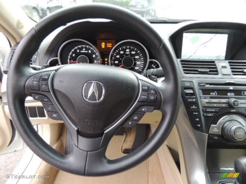 2010 Acura TL 3.5 Technology Parchment Steering Wheel Photo #71960810